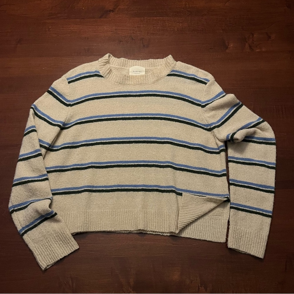 Harper cropped striped sweater